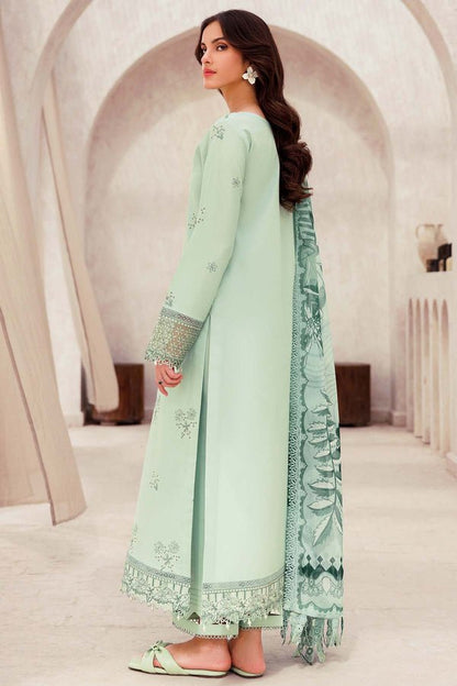Dhanak-3PC Embroidered Shirt with Digital Printed Wool Shawl - 3279 - QQ