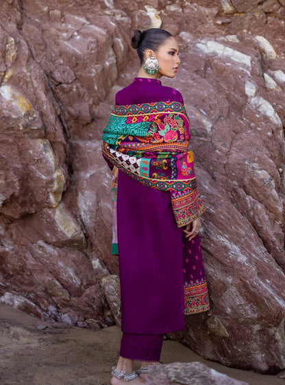 Zainab Chottani 3PC Dhanak Embroidered Shirt With Printed Dupatta-681 - QQ