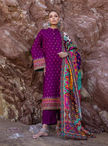 Zainab Chottani 3PC Dhanak Embroidered Shirt With Printed Dupatta-681 - QQ
