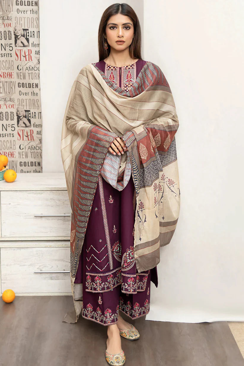 URGE Dhanak 3PC Embroidered Q0468