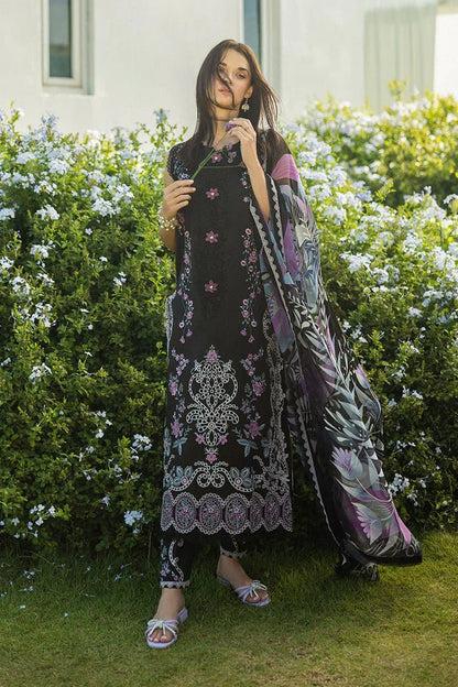 Dhanak-3PC Embroidered Shirt with Digital Printed Wool Shawl-3355 - QQ