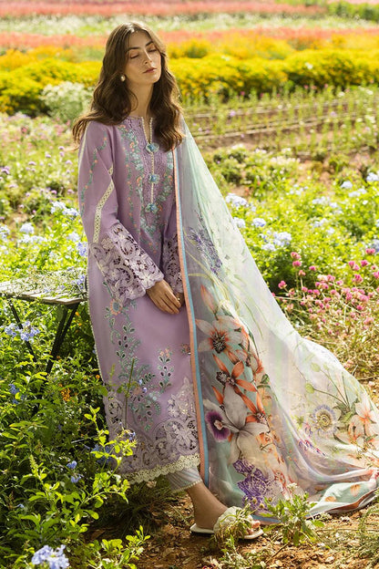 Dhanak-3PC Embroidered Shirt with Digital Printed Wool Shawl -3325 - QQ