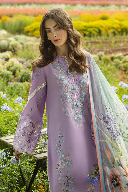 Dhanak-3PC Embroidered Shirt with Digital Printed Wool Shawl -3325 - QQ
