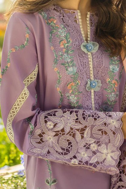 Dhanak-3PC Embroidered Shirt with Digital Printed Wool Shawl -3325 - QQ