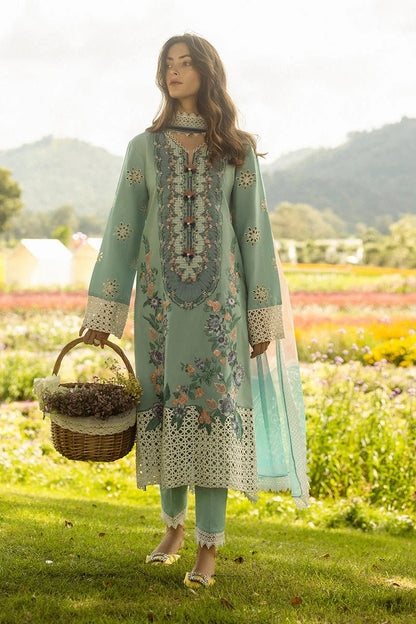 Dhanak-3PC Embroidered with Digital Printed Wool Shawl-3363 - QQ