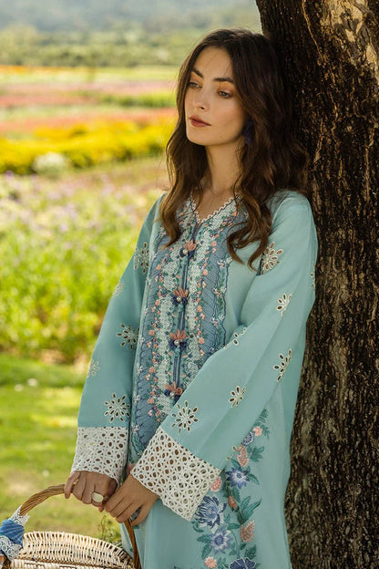 Dhanak-3PC Embroidered with Digital Printed Wool Shawl-3363 - QQ