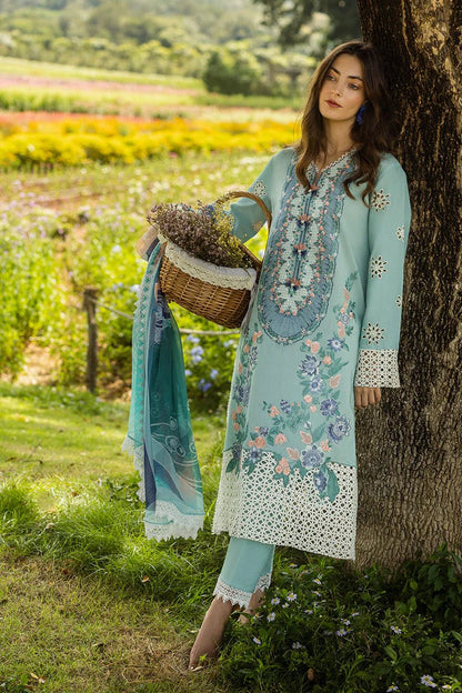 Dhanak-3PC Embroidered with Digital Printed Wool Shawl-3363 - QQ