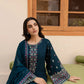 Dhanak-3PC Embroidered Shirt with Chiffon Embroidered Dupatta-3269