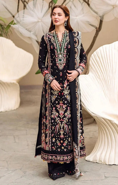 Dhanak-3PC Embroidered Shirt with Organza Embroidered Dupatta-3262 - QQ