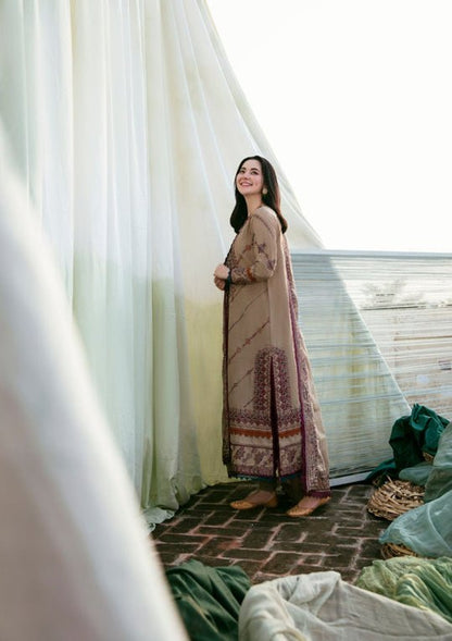 Dhanak-3PC Embroidered Shirt with Dhanak Embroidered Dupatta-3448 - QQ
