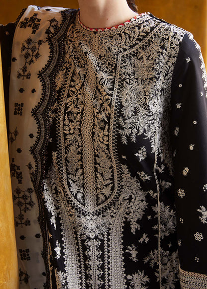 Lawn-3PC Embroidered Shirt with Organza Embroidered Dupatta-1372 - QQ