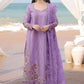 Dhanak -3PC Embroidered Shirt With Organza Embroidered Dupatta-3341