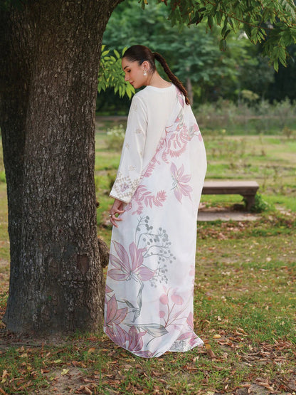 Lawn-3PC Embroidered With Digital Printed Jacquard Dupatta-5158 - QQ
