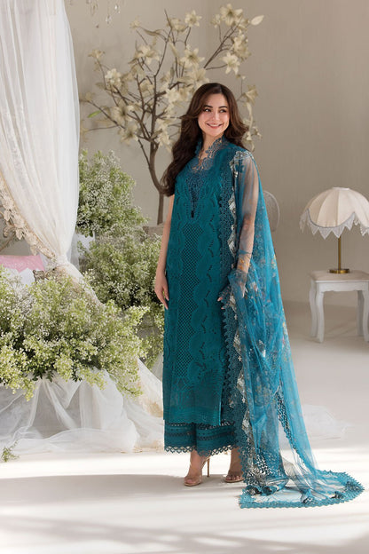 Dhanak-3PC Embroidered Shirt with Digital Printed Embroidered Dupatta-3359 - QQ