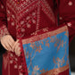 Dhanak-3PC Embroidered Shirt with Digital Printed Wool Shawl - 3527
