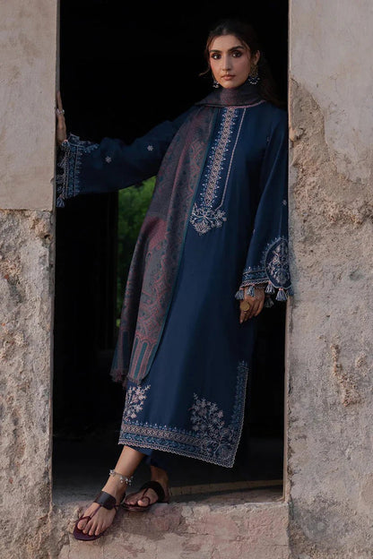 Lawn-3PC Embroidered Shirt With Digital Printed Jauqard Dupatta-5054 - QQ