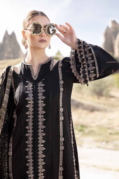 Dhanak-3PC Embroidered Shirt with Digital Printed Wool Shawl - 3426 - QQ