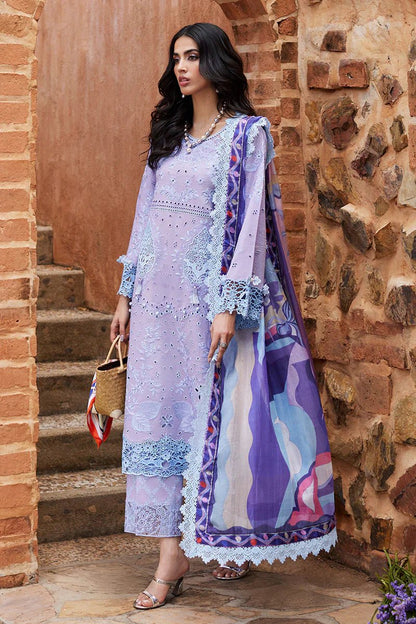 MUSHQ Dhanak 3PC Chekankari Embroidered With Digital Printed Wool Shawl-109 - QQ
