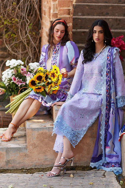 MUSHQ Dhanak 3PC Chekankari Embroidered With Digital Printed Wool Shawl-109 - QQ