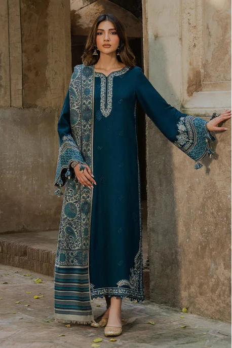 Lawn-3PC Embroidered Shirt with Digital Printed Jacquard Dupatta-5055
