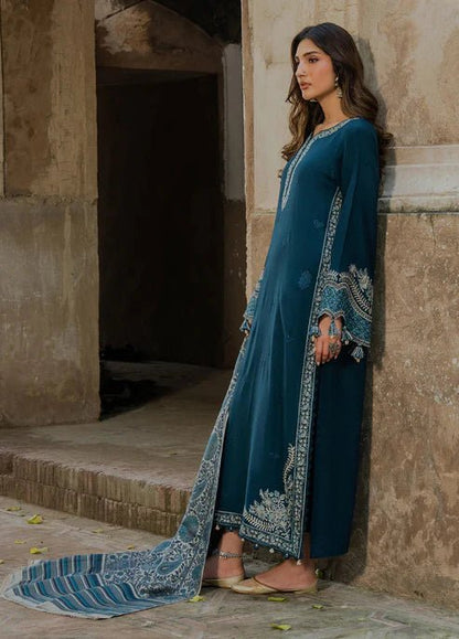 Lawn-3PC Embroidered Shirt with Digital Printed Jacquard Dupatta-5055 - QQ