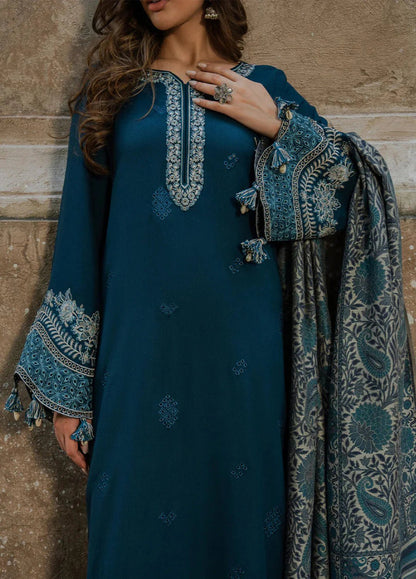 Lawn-3PC Embroidered Shirt with Digital Printed Jacquard Dupatta-5055 - QQ