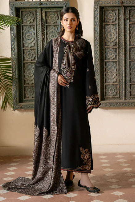 Lawn-3PC Embroidered Shirt with Digital Printed Jauqard Dupatta- 5011