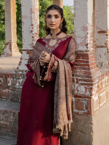 Lawn-3PC Embroidered Shirt With Digital Printed Jauqard Dupatta-5114 - QQ