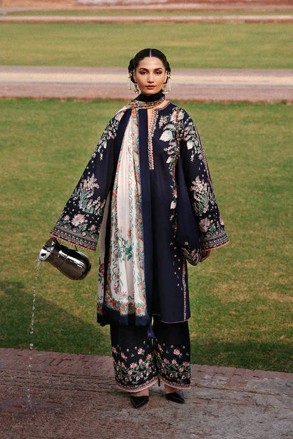 Lawn-3PC Embroidered Shirt With Digital Printed Jauqard Dupatta-5077