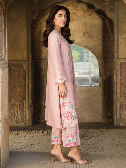 Dhanak-3PC Embroidered Shirt with Chiffon Embroidered Dupatta-3323 - QQ