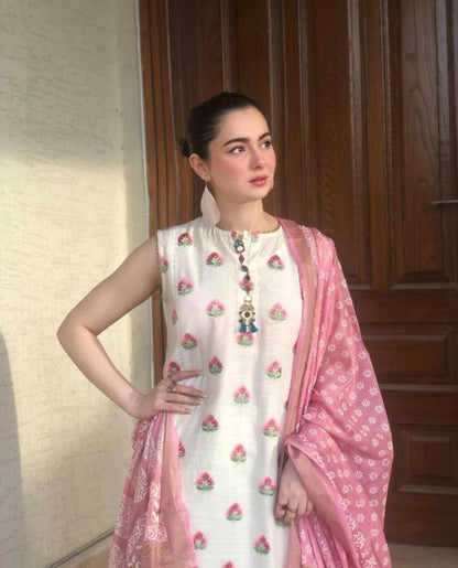 KHADDAR-3PC WITH KHADDAR PRINTED SHIRT & TROUSER-922 - QQ