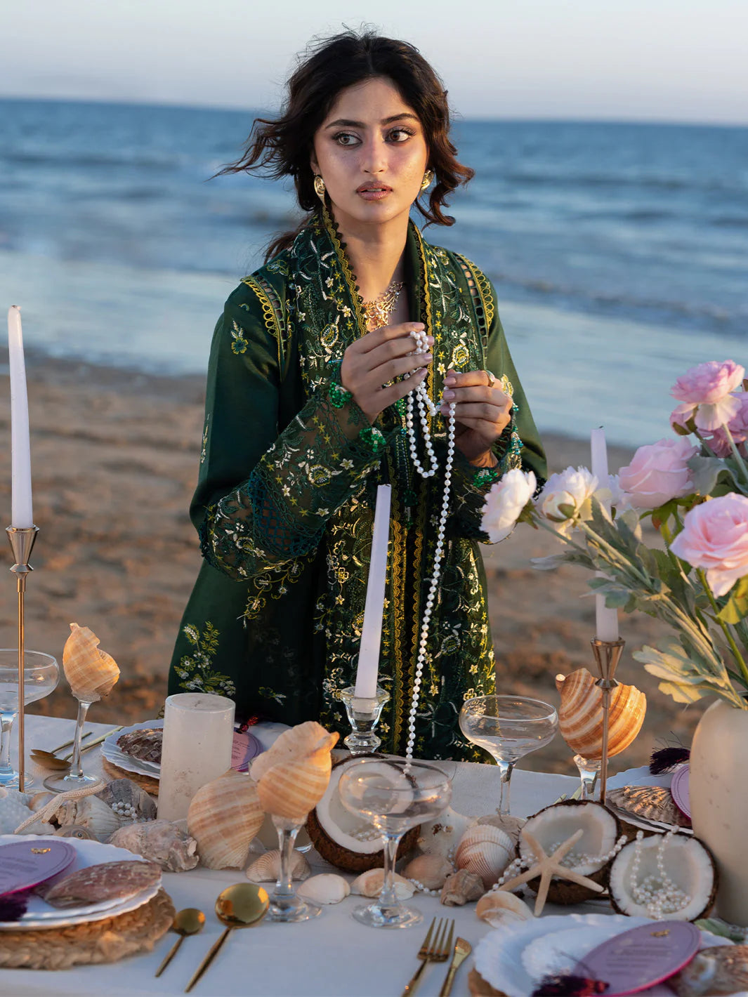 Lawn-3PC Chikankari Embroidered Shirt With Khadi Net Embroidered Dupatta-5377