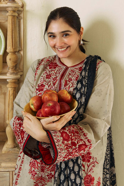 Zara Shahjahan 3Pcs Dhanak Embroidered ZS-57 - QQ