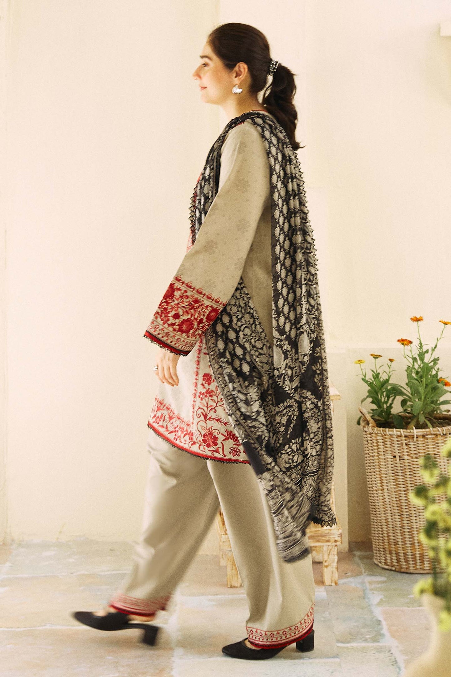 Zara Shahjahan 3Pcs Dhanak Embroidered ZS-57