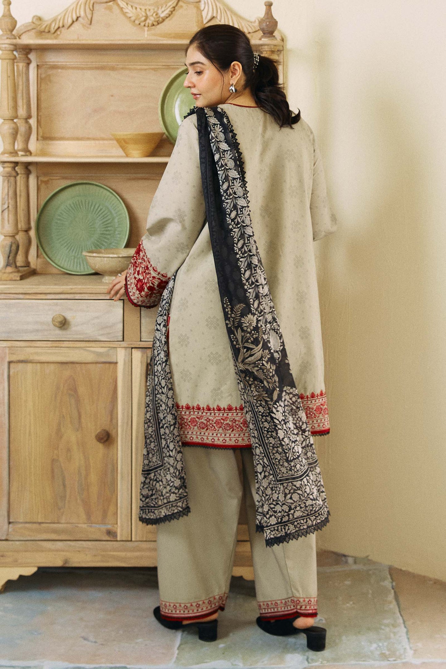 Zara Shahjahan 3Pcs Dhanak Embroidered ZS-57
