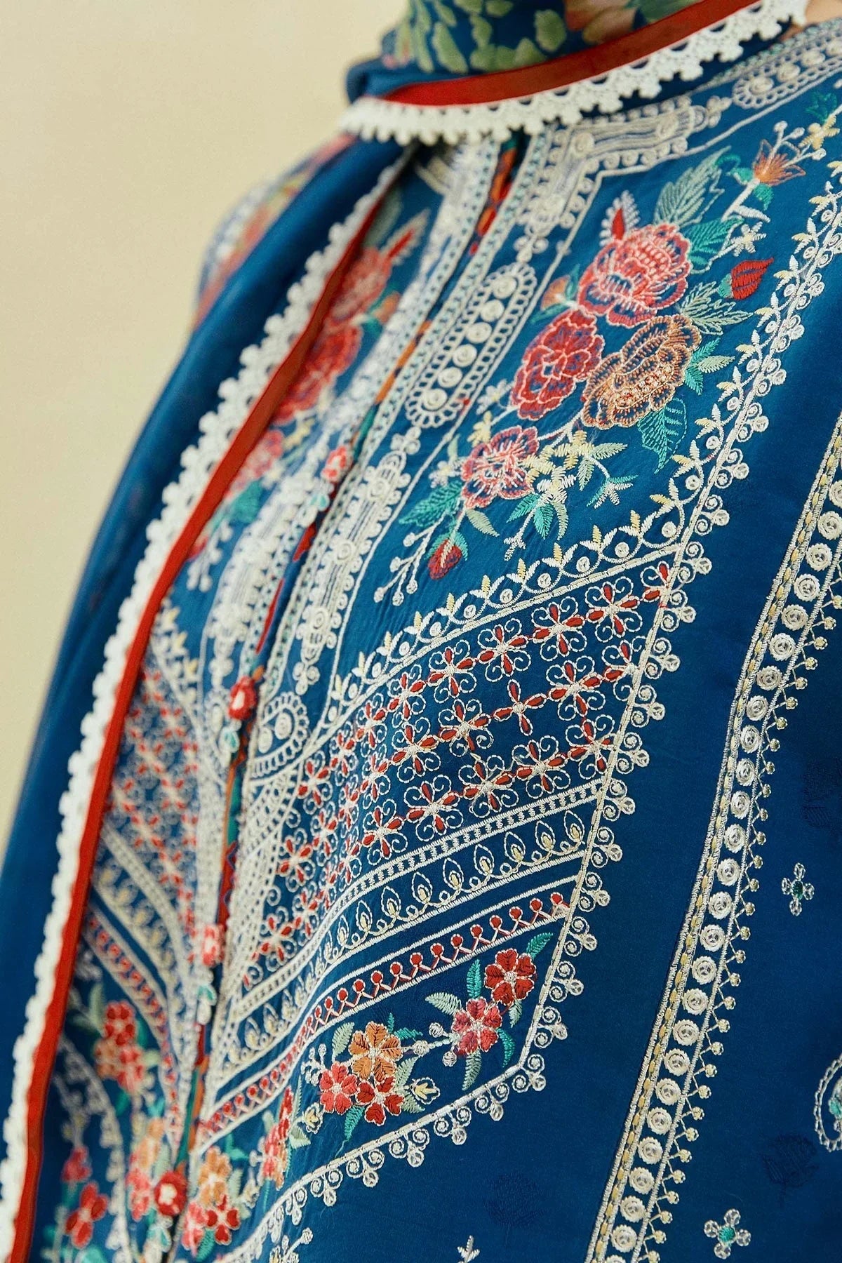 Dhanak-3PC Embroidered Shirt With Digital Printed Wool Shawl-668