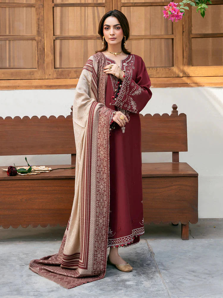 3PC Lawn Embroidered Shirt With Digital Printed Jauqard Dupatta-5118