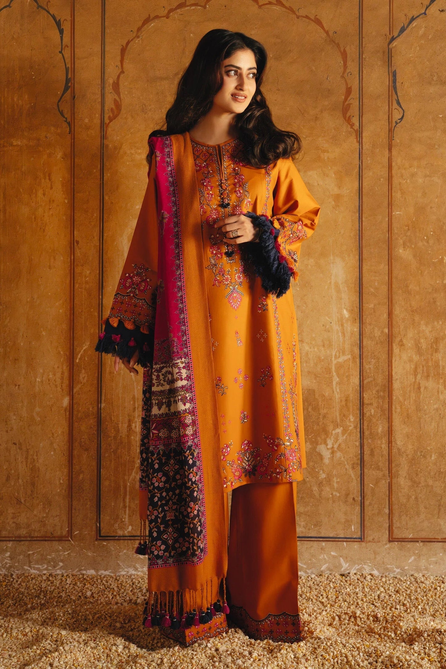 Lawn-3PC Embroidered with Digital Printed Jacquard Dupatta-5126