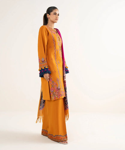 Lawn-3PC Embroidered with Digital Printed Jacquard Dupatta-5126 - QQ