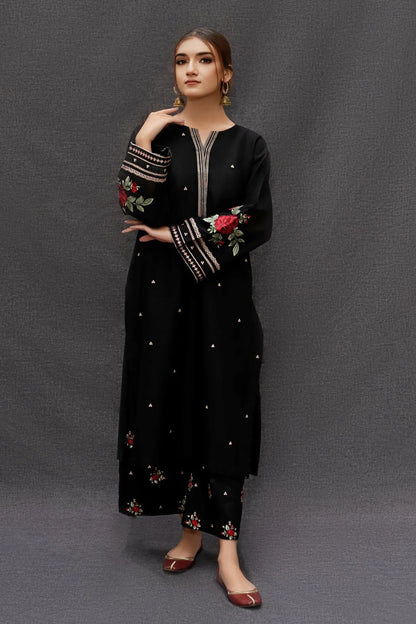 3PC Lawn Embroidered Shirt With Digital Printed Jauqard Dupatta-5007 - QQ