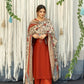 URGE 3PC Dhanak Embroidered With Digital Printed Shawl-651