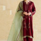 Lawn-3PC Embroidered Shirt with Organza Embroidered Dupatta-1425