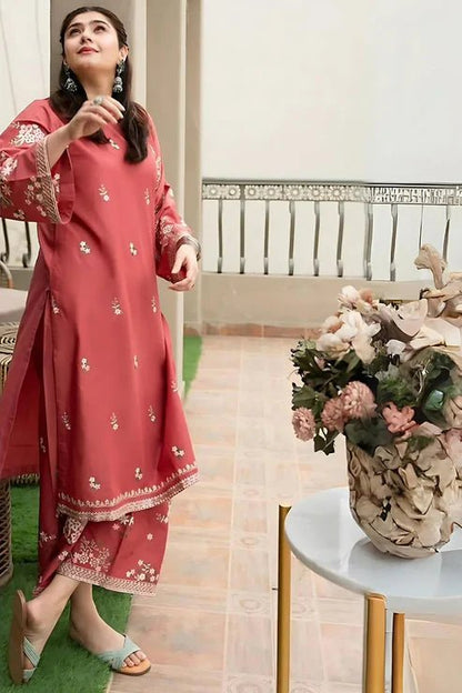 Lawn 2PC EMBROIDERED SHIRT AND TROUSER-5009 - QQ
