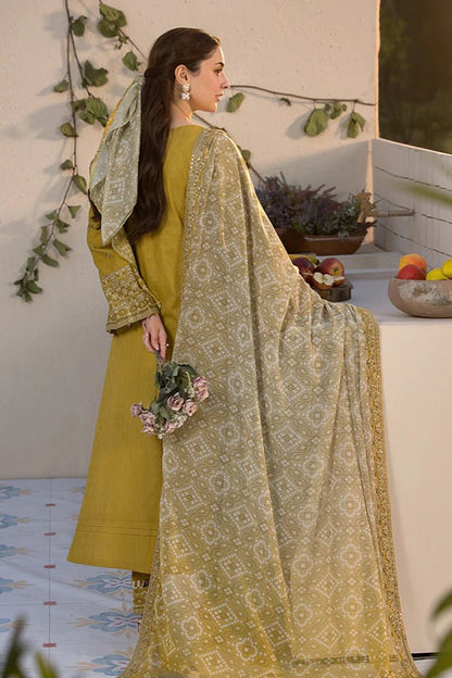 Dhanak-3PC Embroidered Shirt with Digital Printed Wool Shawl - 3289 - QQ