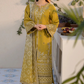 Dhanak-3PC Embroidered Shirt with Digital Printed Wool Shawl - 3289