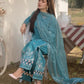 Dhanak-3PC Embroidered Shirt with Chiffon Embroidered Dupatta-3276