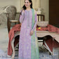 Dhanak-3PC Embroidered Shirt with Digital Printed Wool Shawl - 3307