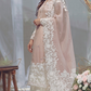 Dhanak-3PC Embroidered Shirt with Organza Embroidered Dupatta- 3294
