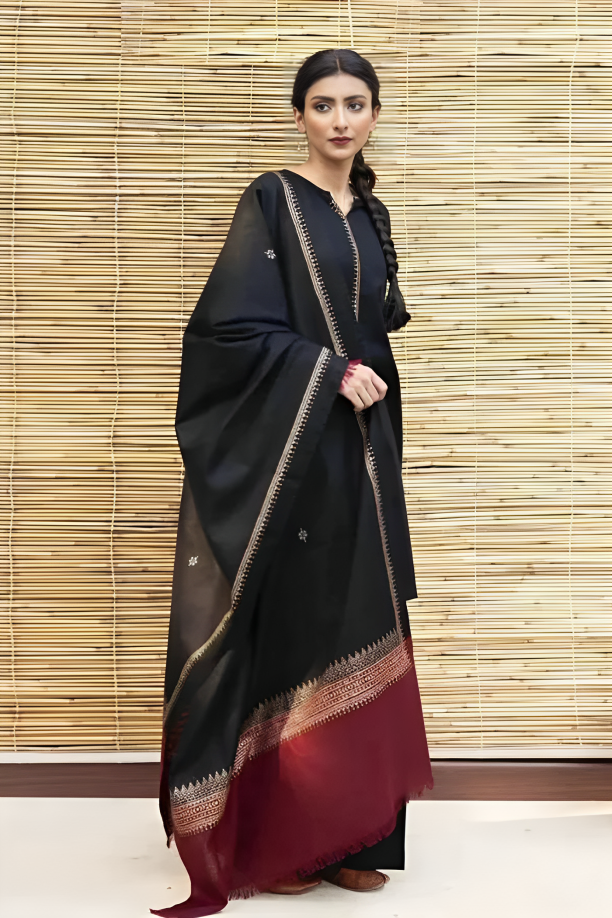 Dhanak 3PC With Woolen Shawl BR-1075B