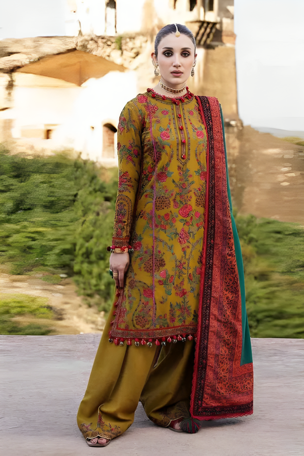 Dhanak 3PC Embroidered Q0367